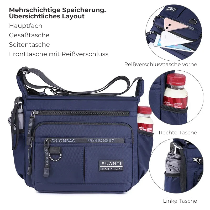 Herren Umhängetasche mit mehreren Taschen | Karnz