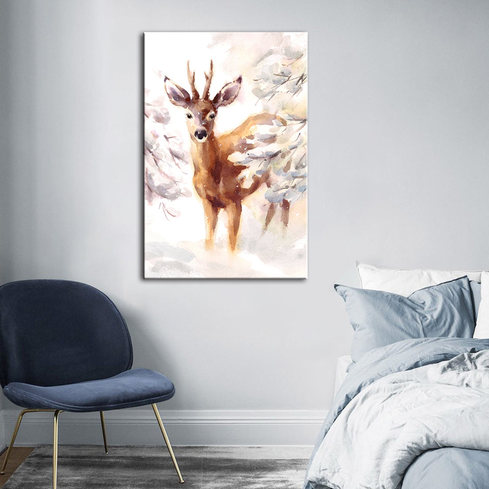 Junges, elegantes Reh – Leinwandbild