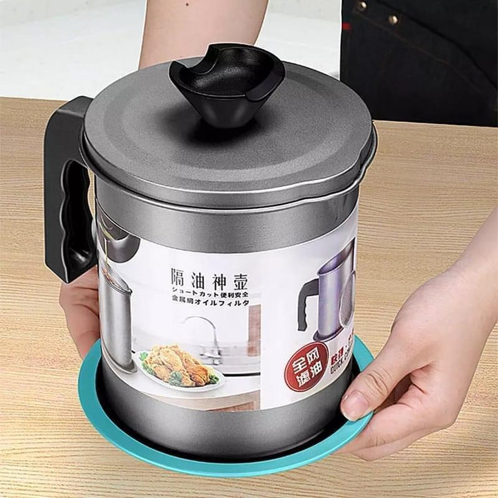 1.4L Küchen Edelstahl Küchenölfiltertopf Karnz