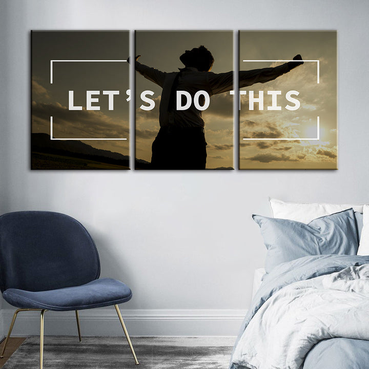 Lass es uns tun 3 Teile - Leinwand Wandkunst Gemälde
