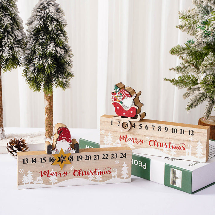 Frohe Weihnachten Holz Mobile Weihnachtsmann Kalender Ornament | Karnz