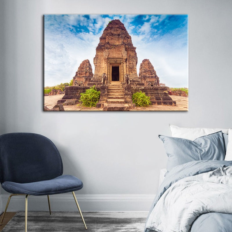 Antiker Tempel - Leinwand Wandkunst Gemälde
