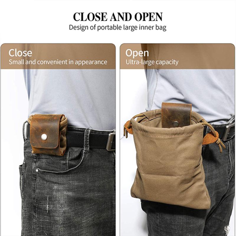 Dimoohome™ Leder- und Segeltuch-Buschcraft-Tasche | Karnz