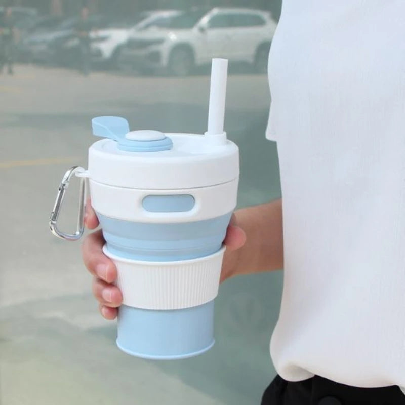 Wiederverwendbare tragbare Sip-and-Go zusammenklappbare Tasse | Karnz