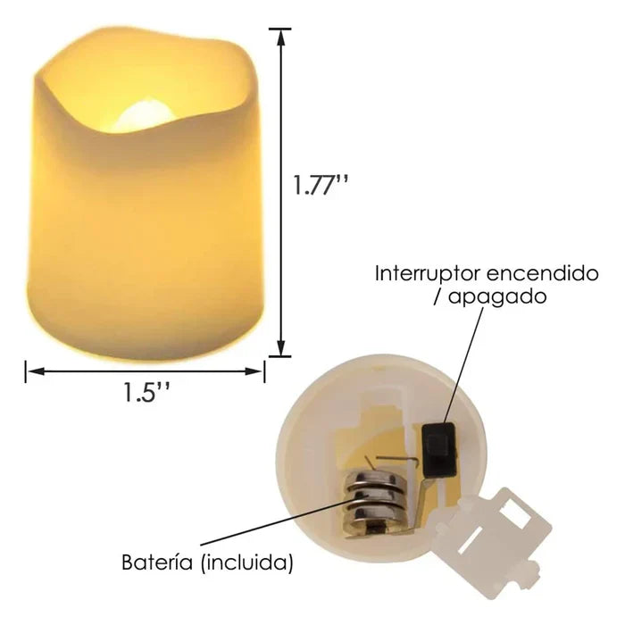 Set von 24 LED flammenlosen Kerzen - GlowFlicker | Karnz