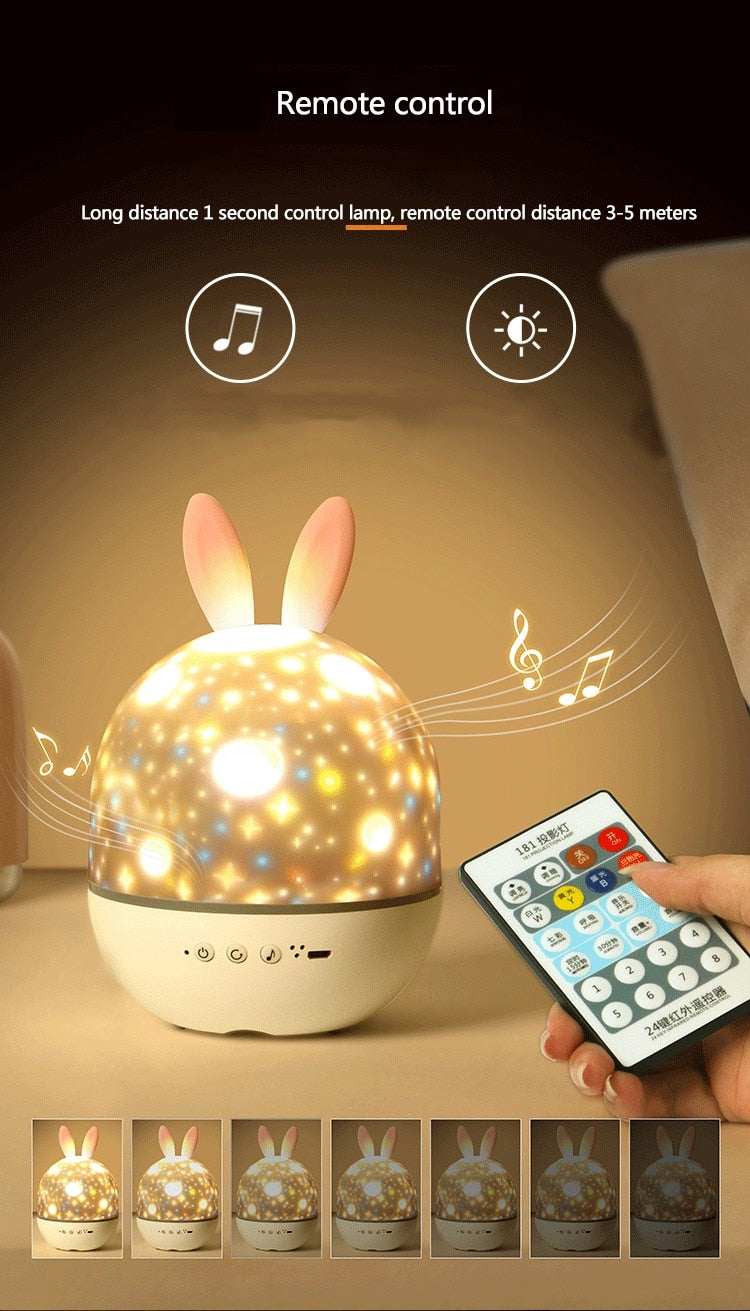 LED-Universum Sterne Bunny Projektor Nachtlicht | Karnz