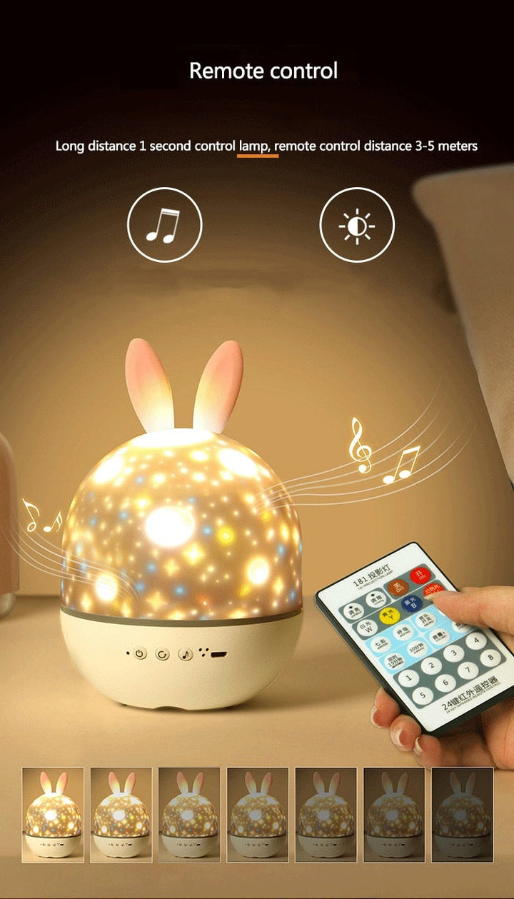 LED-Universum Sterne Bunny Projektor Nachtlicht | Karnz