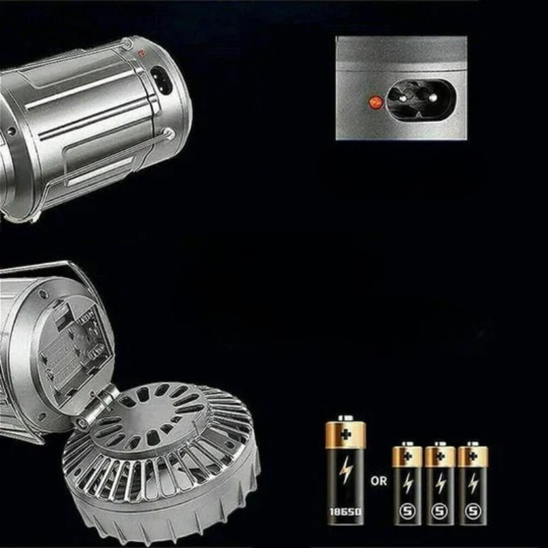 Faltbares Licht mit integriertem Ventilator und USB-wiederaufladbarem Power Karnz