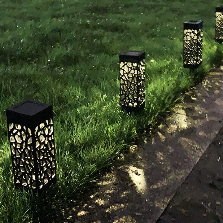 Kreatives Hohles Quadrat Säule LED Außen Rasen Boden Einsetzen Landschaft Licht | Karnz