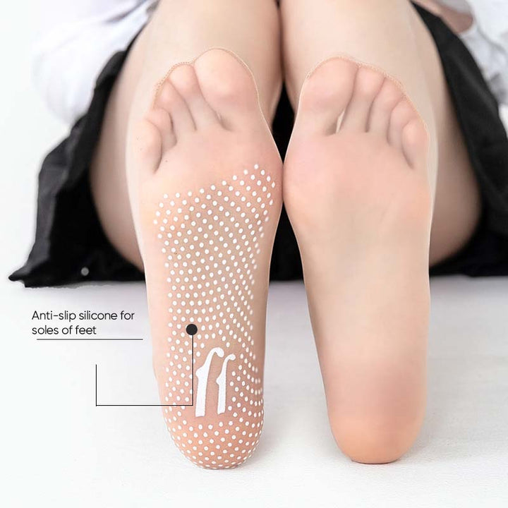 Frühling Sommer Unsichtbare Rutschfeste Kristall Seiden Socken | Karnz