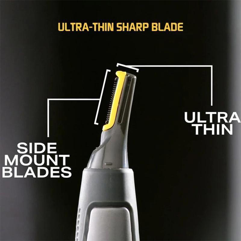 Karnz | Professional Ultradünner Präzisionstrimmer | Titan-Edelstahl-Klingen | Integriertes LED-Licht | Mikro-Oszillations-Technologie | Für Nase, Ohren & Konturen