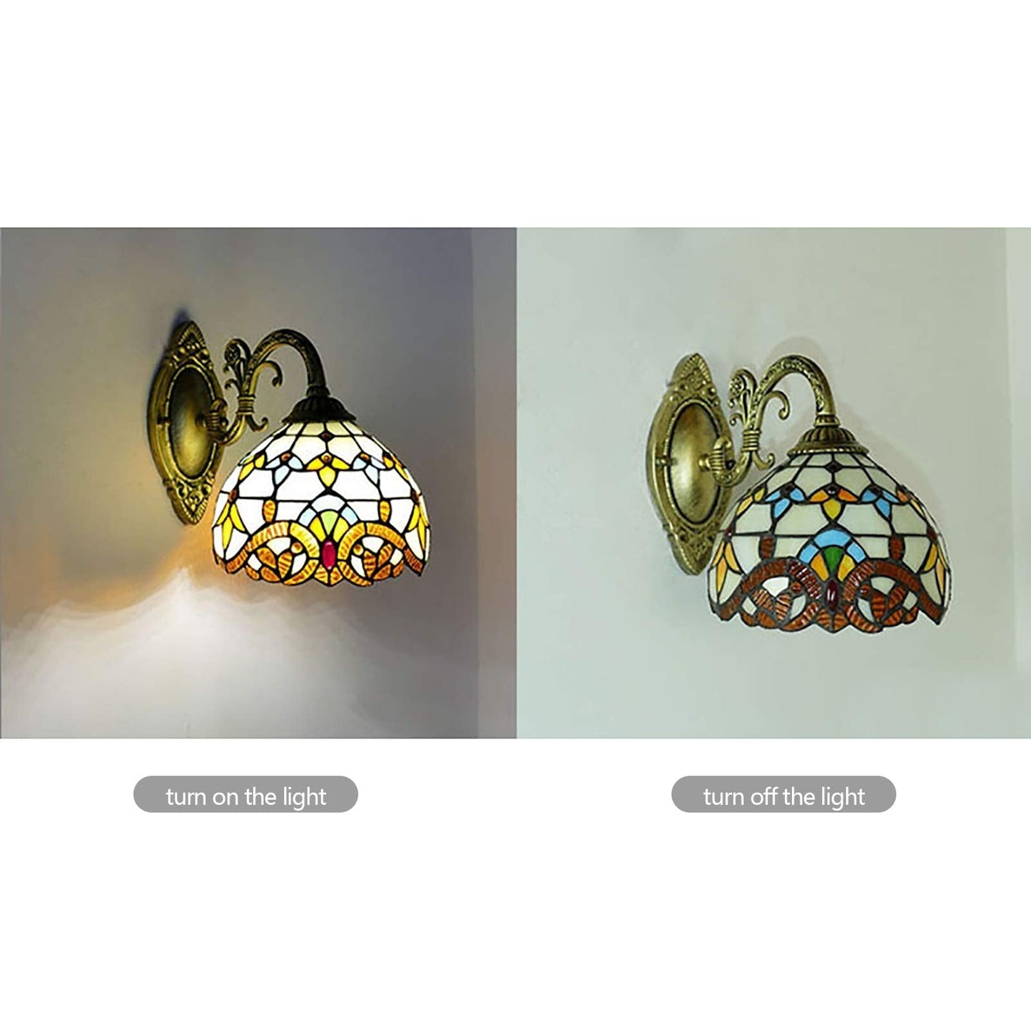 Retro Lampenschirm aus Glasmalerei | Karnz