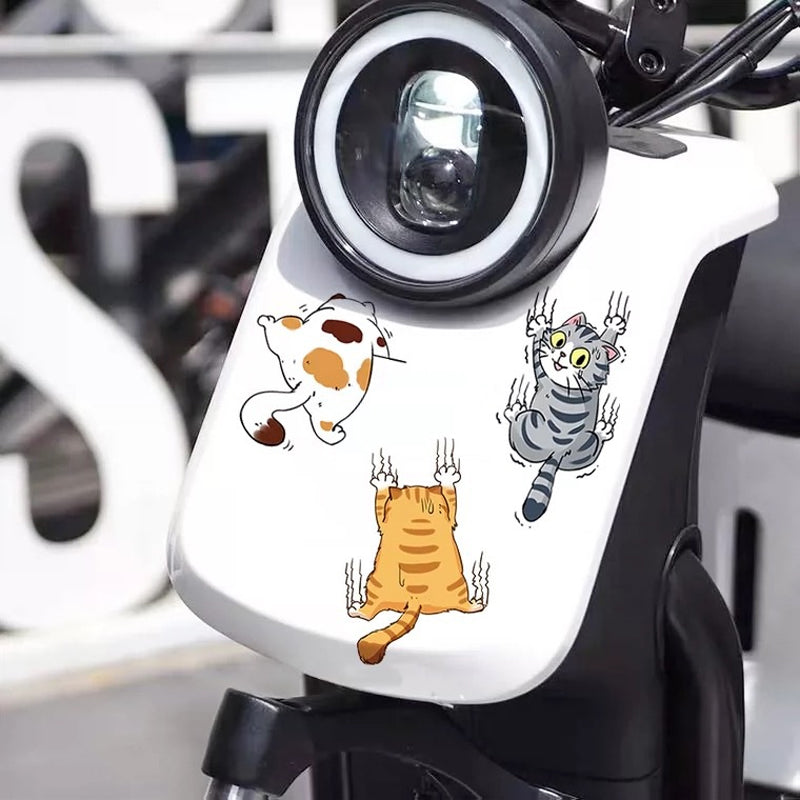 Niedliche Katzencomic-Aufkleber für Autos | Karnz