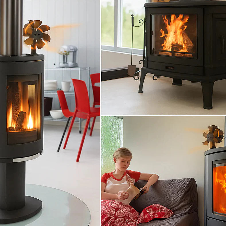 Holzofenventilator, stille Wärmeverteilung für effiziente Wärme | Karnz