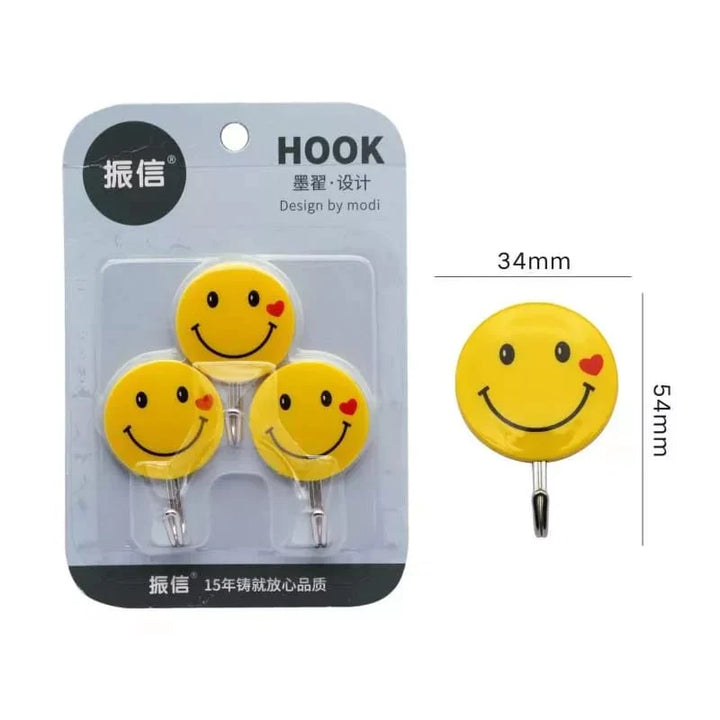 3 PCs Emoji Wandhaken Schwerlast Selbstklebender Haken Karnz
