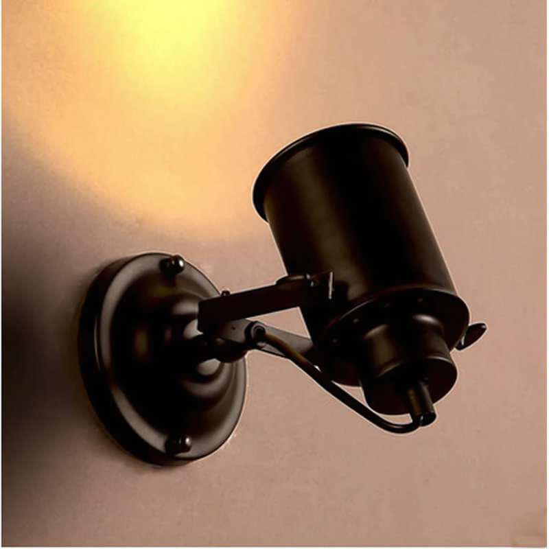 Verstellbare Industrie-Wandlampe mit flexiblem Gelenk