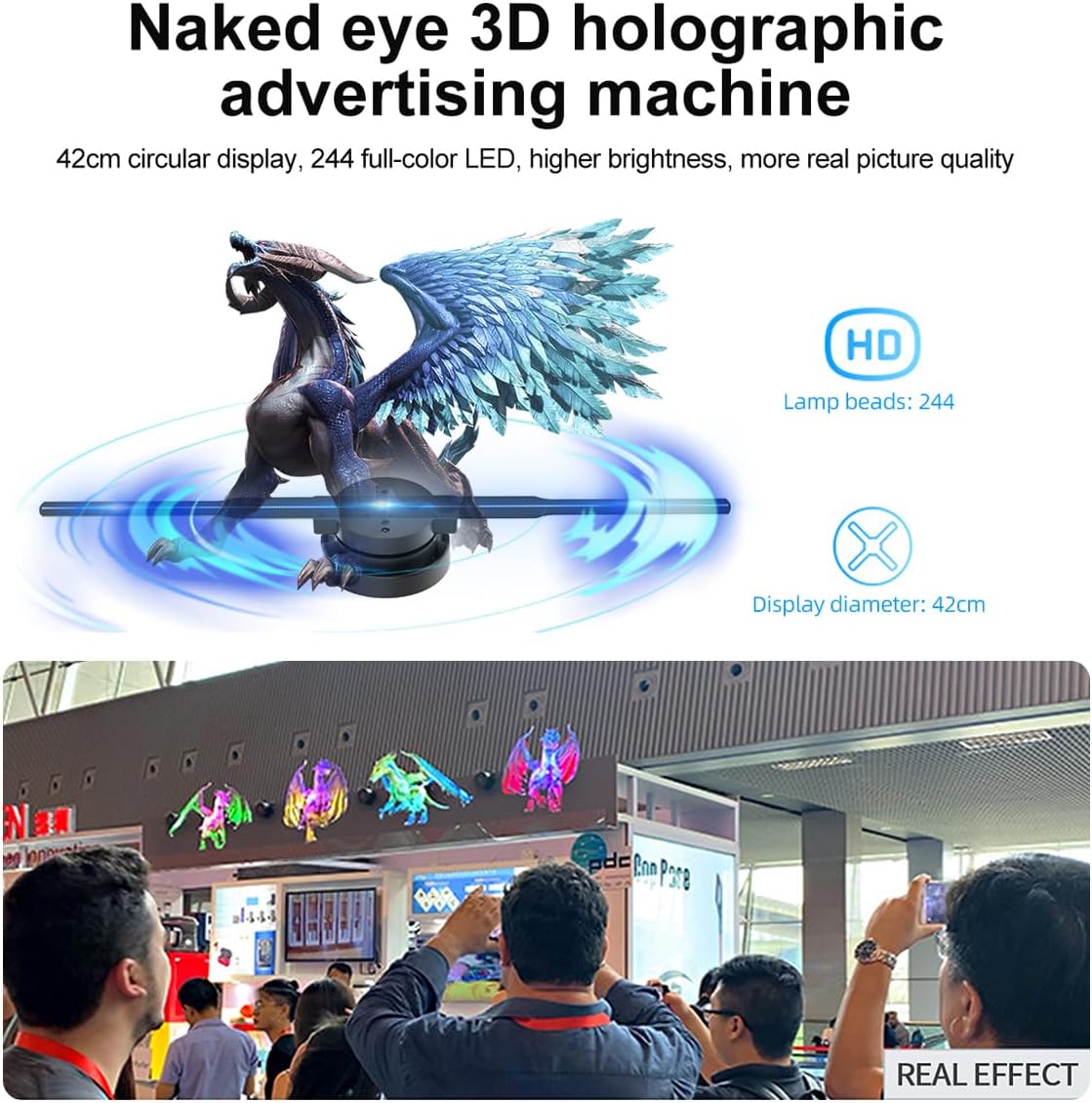 3D-Hologramm-LED-Lüfterprojektor