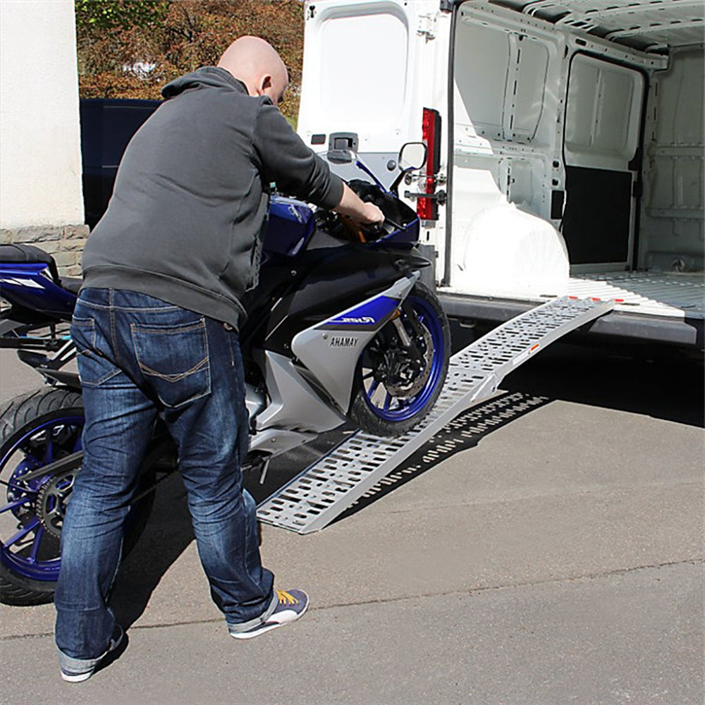 Auffahrrampe Klappbar 340kg Faltbare Alu Verladerampe Motorrad | Karnz