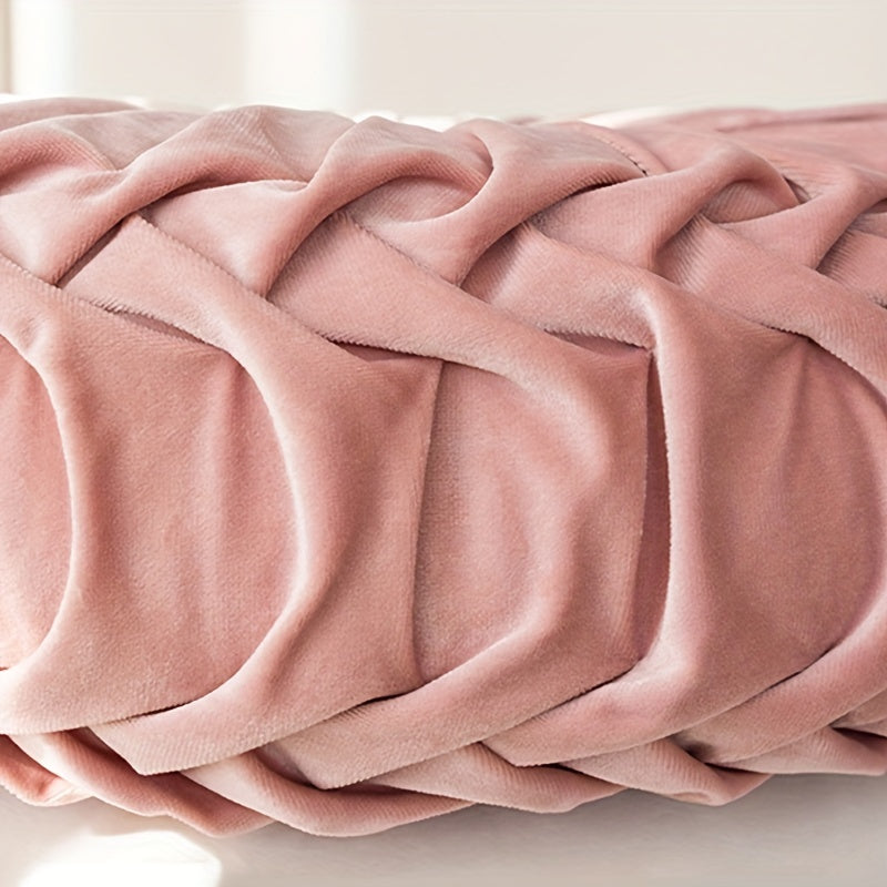 Rundes Velourskissen – Weiches Dekokissen für Wohnzimmer, Schlafzimmer und Büro, Perfekt als Bodenkissen oder Sofa-Dekoration | Karnz