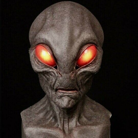 Alien-Maske | Realistisches Halloween-Kostümzubehör | Karnz