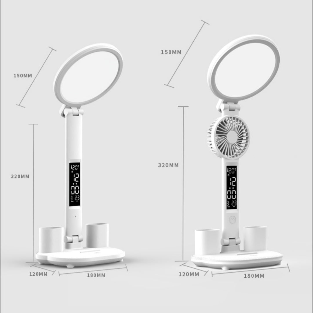 LED-Tischlampe mit Uhr und USB. | Karnz