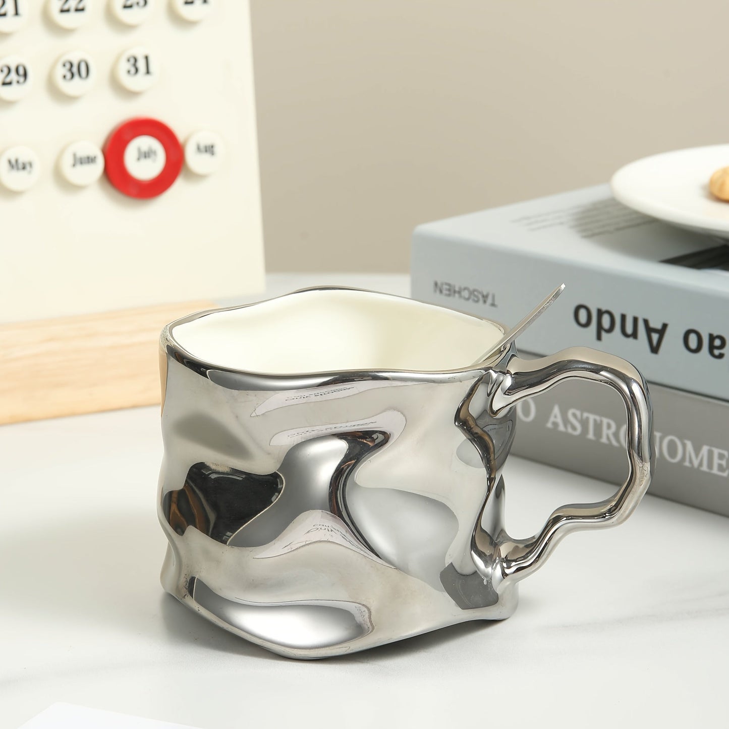 CreArt Becher – Handgemachte Keramiktasse mit einzigartigem zerknitterten Design | Karnz