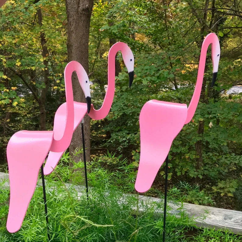 Wirbelnde Flamingo-Gartendekoration