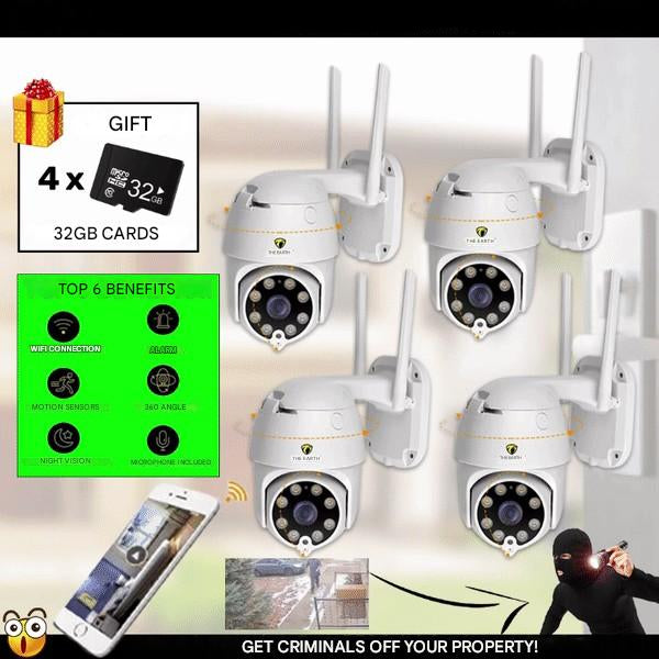 SmartCam Set 4X – Komplettes drahtloses Sicherheitskamera-Set | Karnz