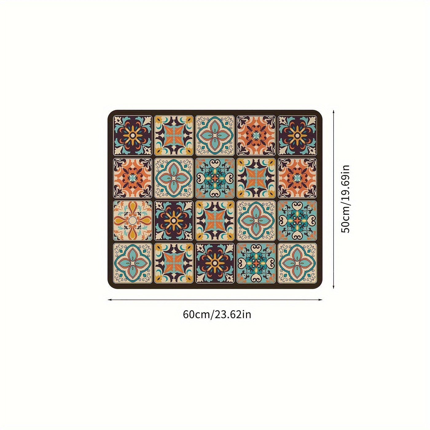 Waschmaschinen-Abdeckmatte Retro-Mosaik | Karnz