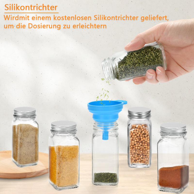 Drehdeckel Gewürzflasche Gewürzkörnerbehälter 12 Stück | Karnz