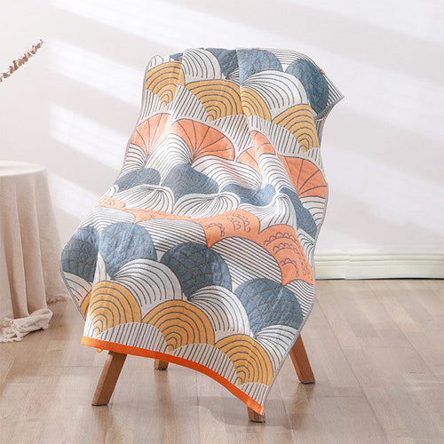 Shell Print Jacquard Baumwollhandtuch 70x140cm | Karnz