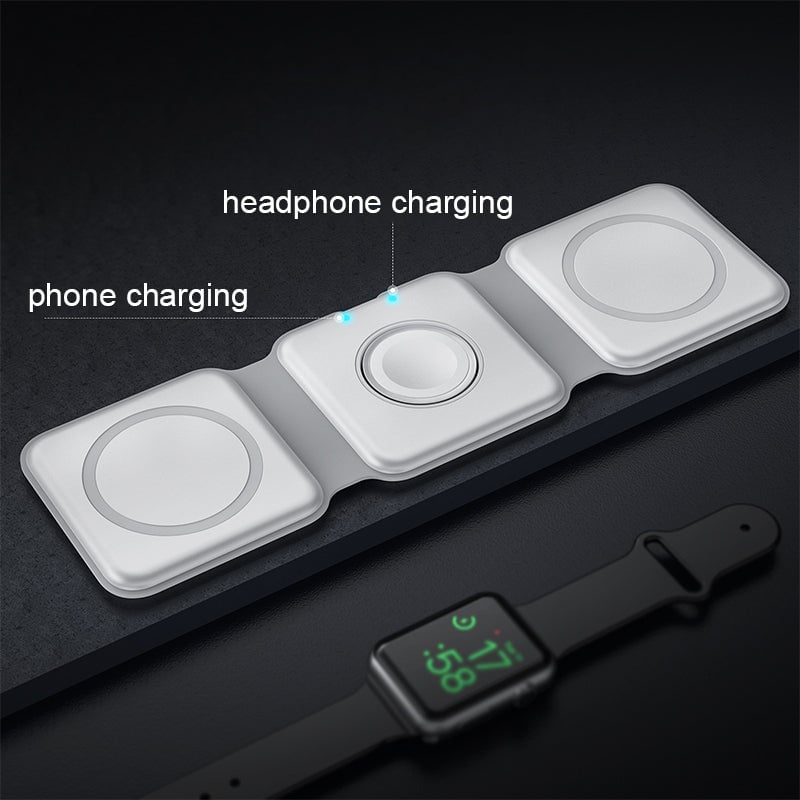 Neues faltbares 3-in-1-Wireless-Ladegerät