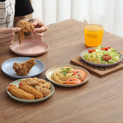 4 Stück Dinner-Teller Biologisch abbaubare Teller Obstschale Snackteller | Karnz