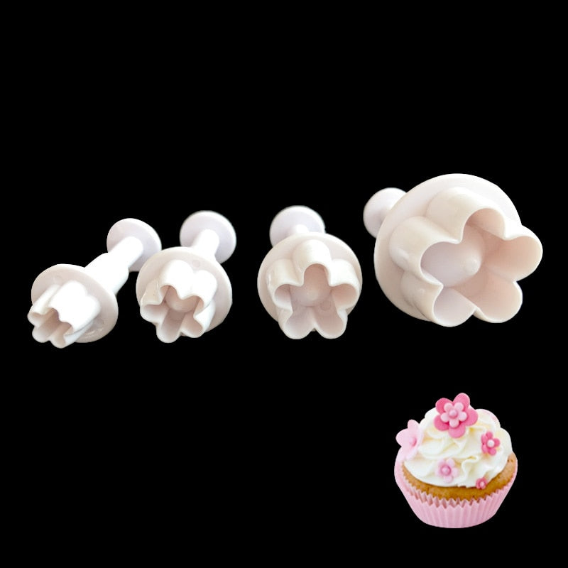 4pcs Pflaumenblüte Fondant Ausstecher | Karnz