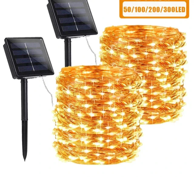Solarbetriebene Lichterkette für den Außenbereich – Charmante LED-Dekorationsbeleuchtung | Karnz