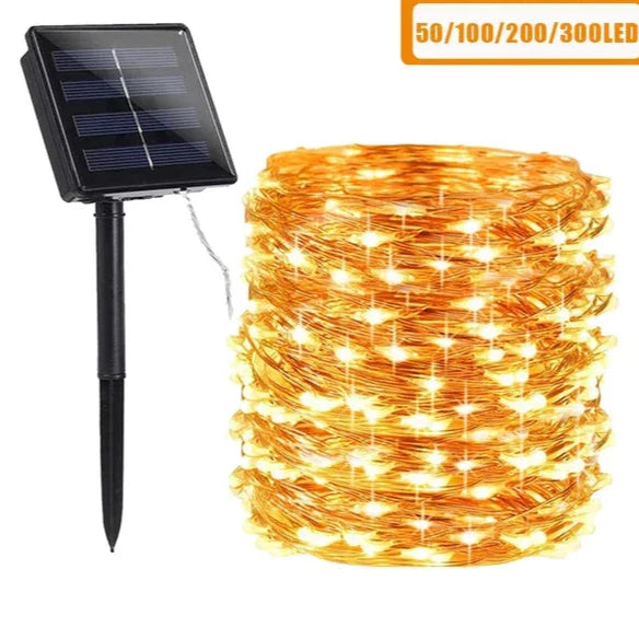 Solarbetriebene Lichterkette für den Außenbereich – Charmante LED-Dekorationsbeleuchtung | Karnz