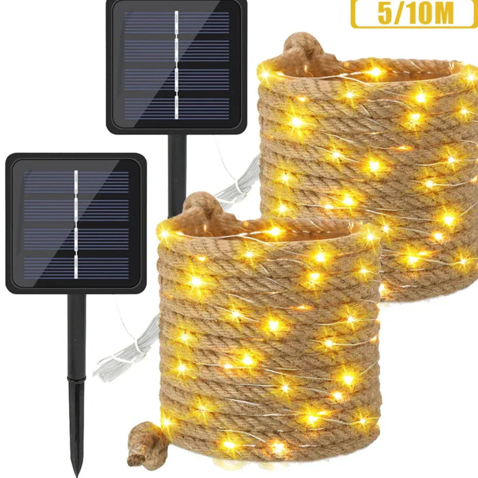 Solarbetriebene Lichterkette für den Außenbereich – Charmante LED-Dekorationsbeleuchtung | Karnz