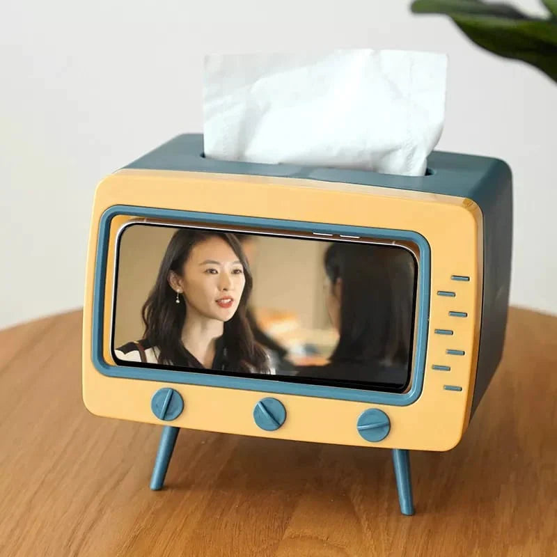 Kreativer TV-Gewebe-Box-Halter mit Telefonhalter Karnz