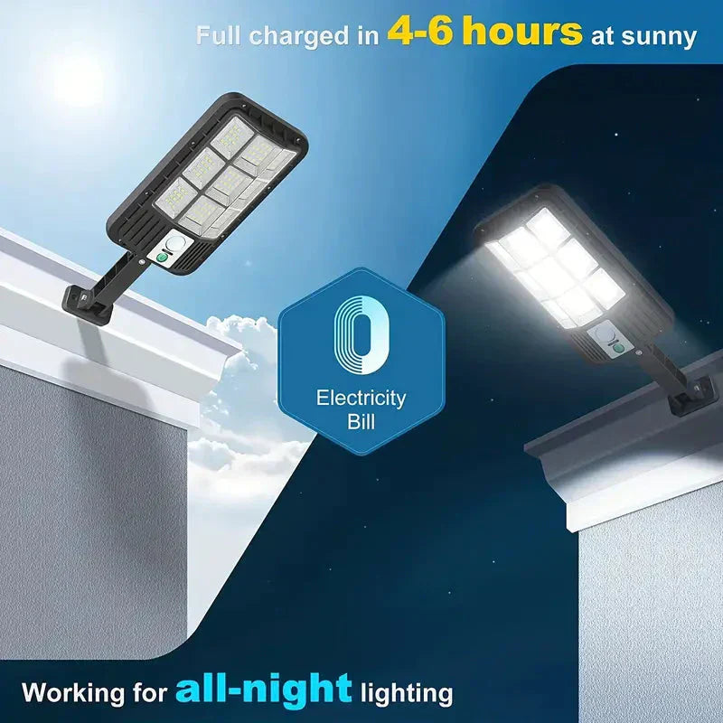 Karnz | 5000LM Solar Flutlicht Dämmerung bis Morgengrauen, Solarbetriebene Außenlichter mit Sicherheitsbewegungsmelder