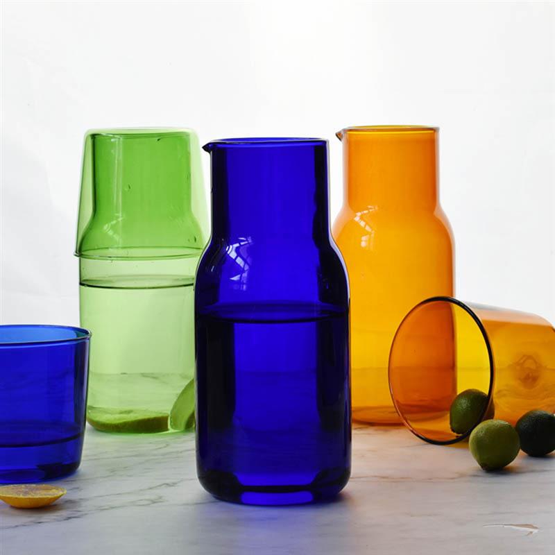 Glas Karaffe & Becher Set – 500ml Borosilikat Wasser Set | Karnz