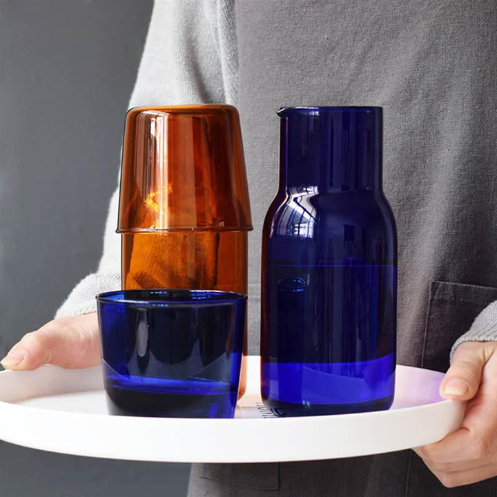 Glas Karaffe & Becher Set – 500ml Borosilikat Wasser Set | Karnz