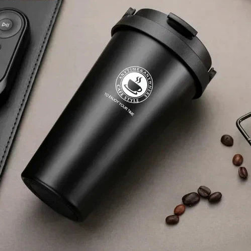 WarmCold Isolierbecher – Edelstahl-Reisebecher 500 ml mit Schiebedeckel