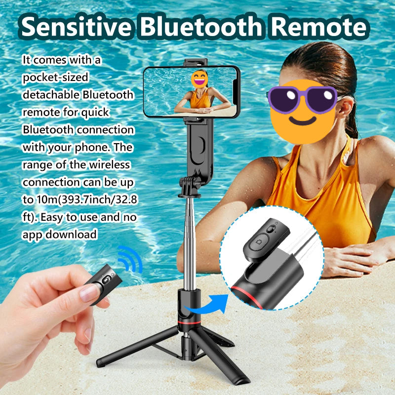 Ultra faltbar Eingebautes Beleuchtungs Selfie-Stick Stativ | Karnz