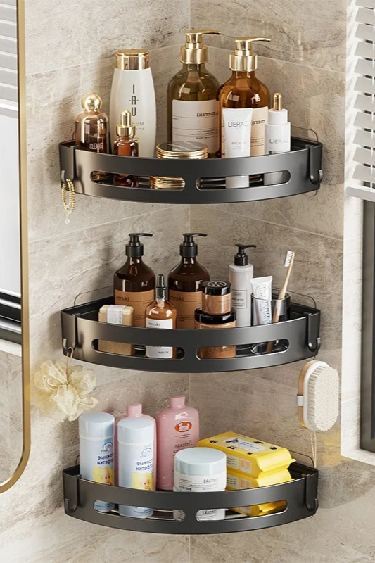 AQUAFIX Selbstklebender Duschorganizer – Stark haftend, bohrfrei & wasserdicht Karnz