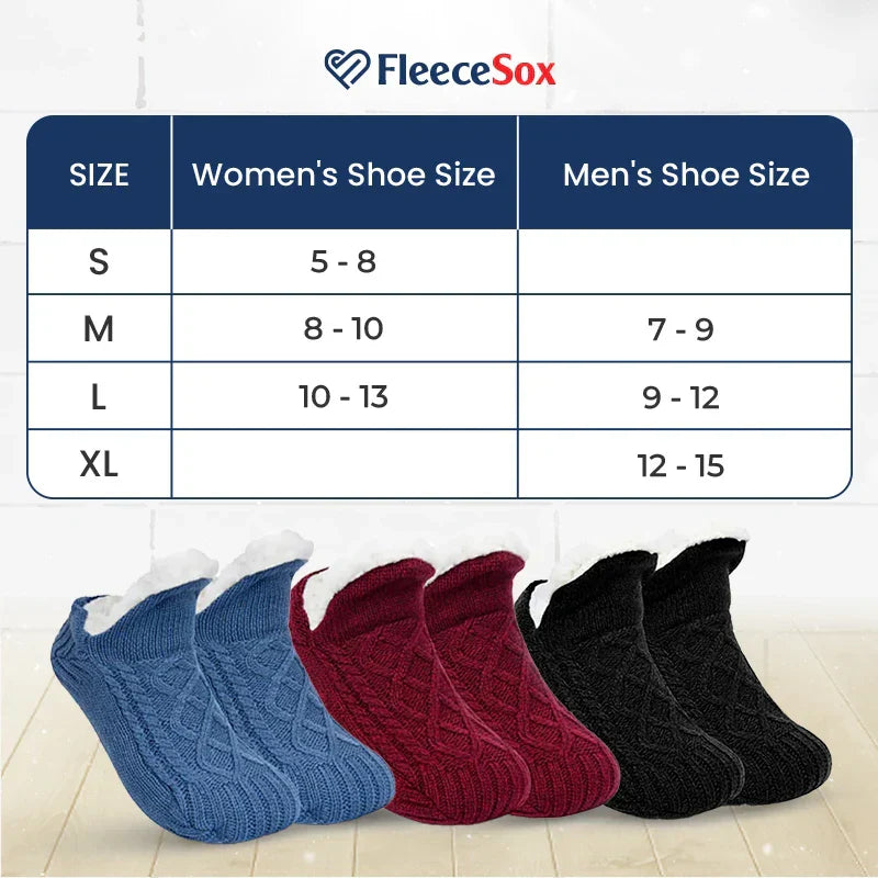 Karnz | Fleecegefütterte rutschfeste Thermosocken