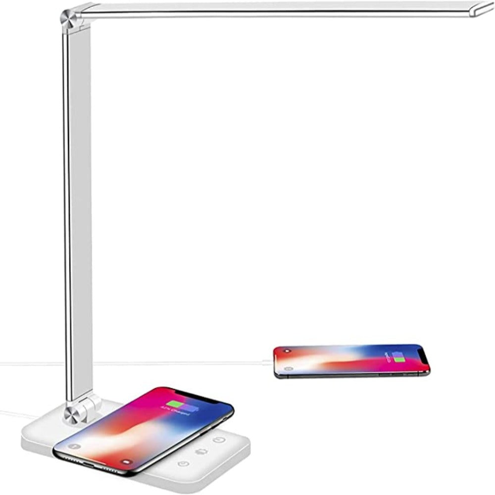 LED-Tae-Lampe mit USB-Ladeanschluss – 5 Lichteinstellungen und Dimmae-Helligkeitsregelung für Schreibtisch und Leselampe