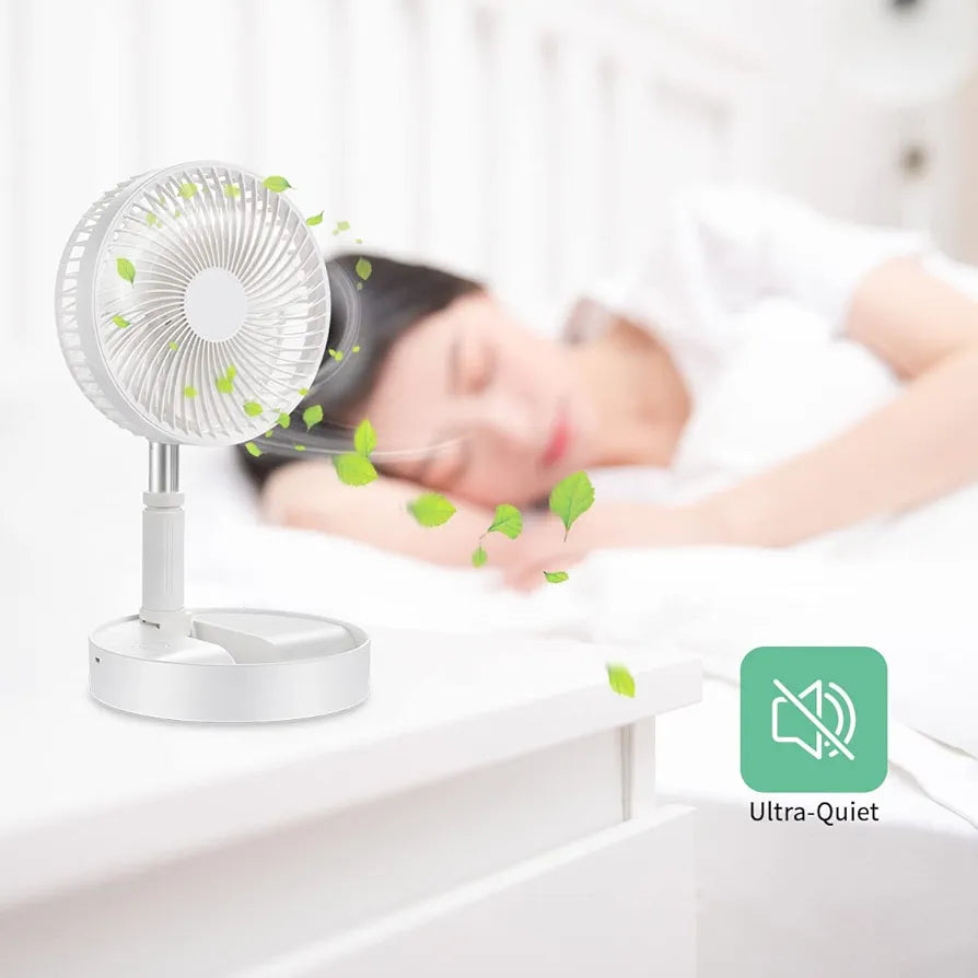 Tragbarer wiederaufladbarer faltbarer Tischventilator | Karnz