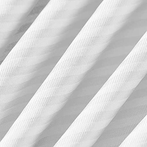 2-Pack Kühlende Kissenbezüge – Premium Seidige Weiße Streifen, Technologie, Q-Max 0.3 | Karnz