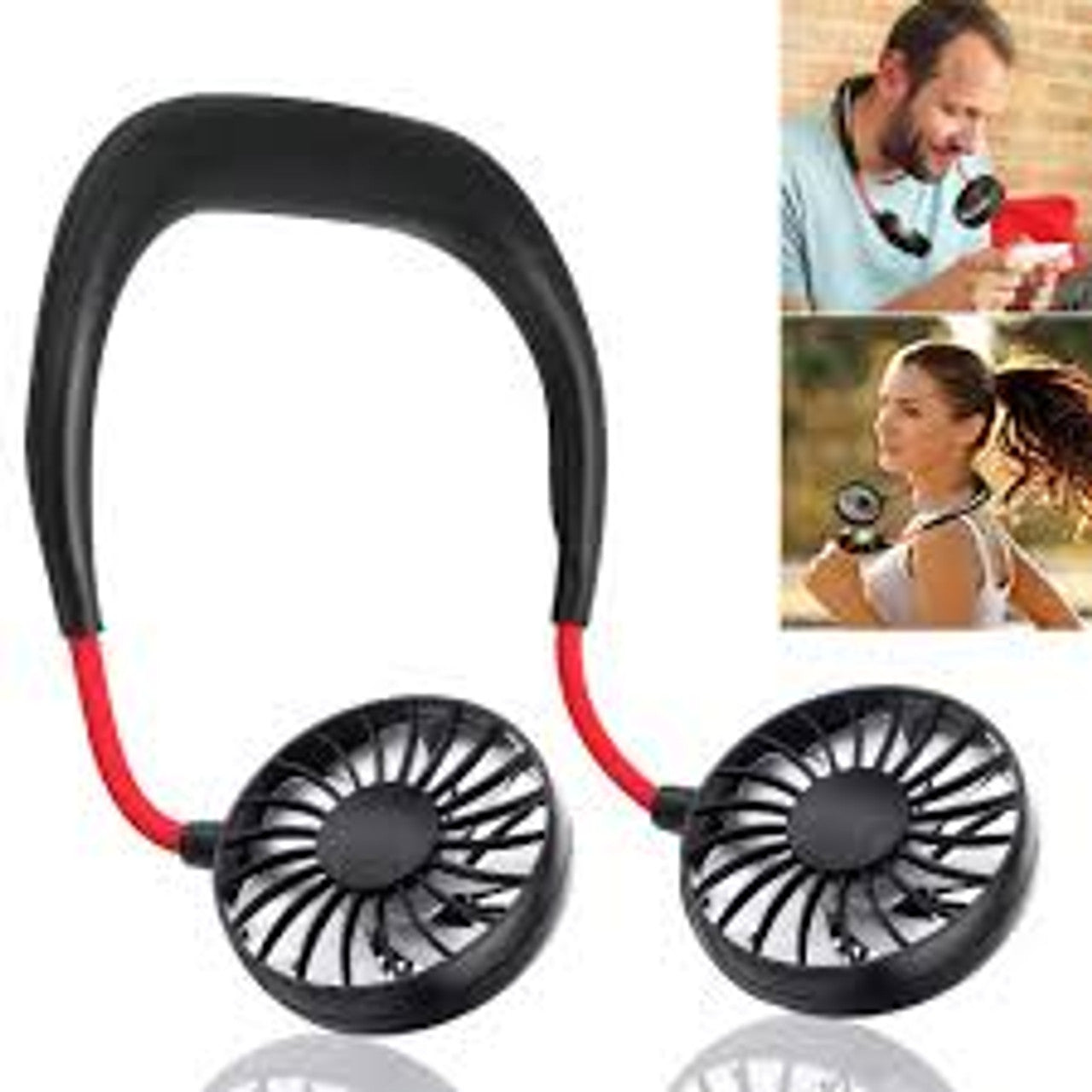 USB Tragbarer Ventilator Kalter Ventilator Hände Freier Halsventilator Hängend Wiederaufladbarer Mini Sport Ventilator | Karnz