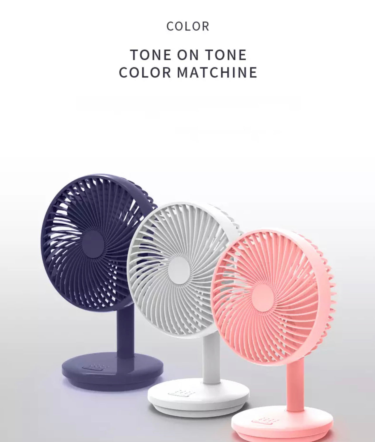 Wiederaufladbarer Mini USB Schreibtischventilator | Karnz